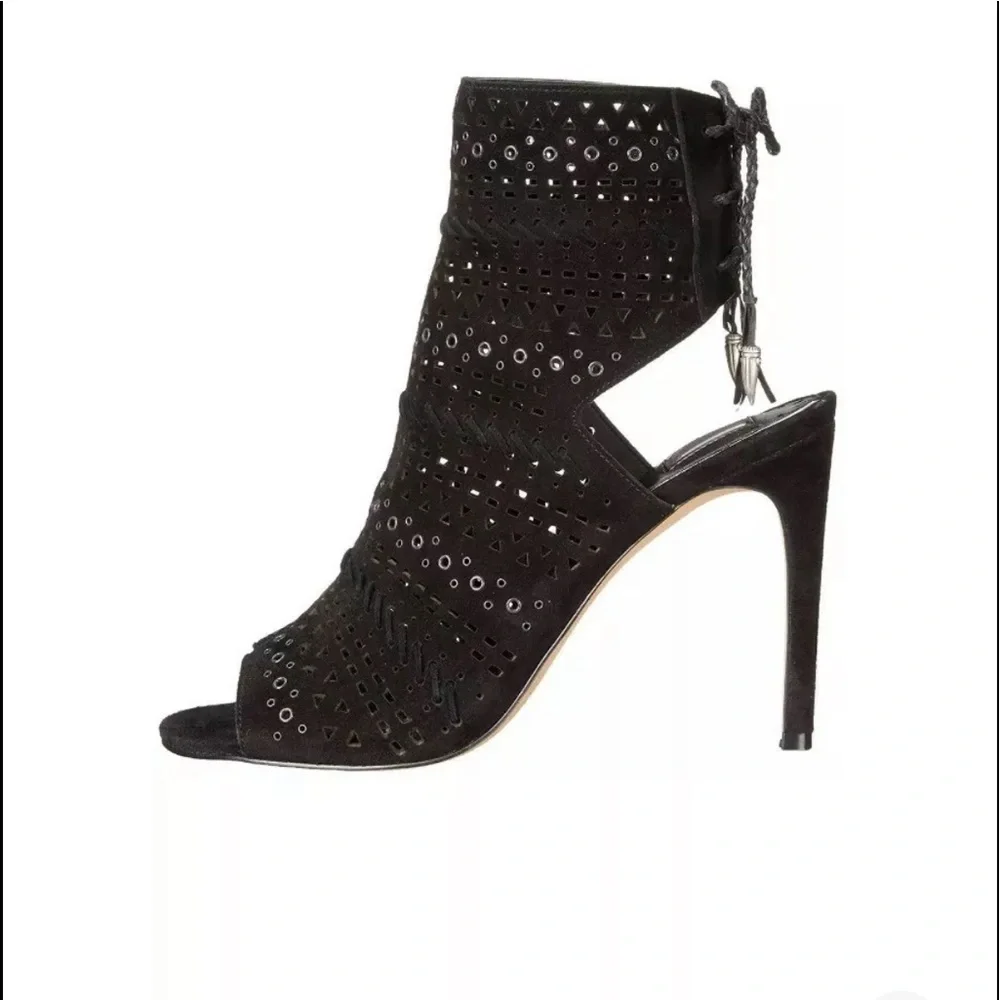 Dolce Vita Harmon black suede stiletto heels - Picture 3 of 4
